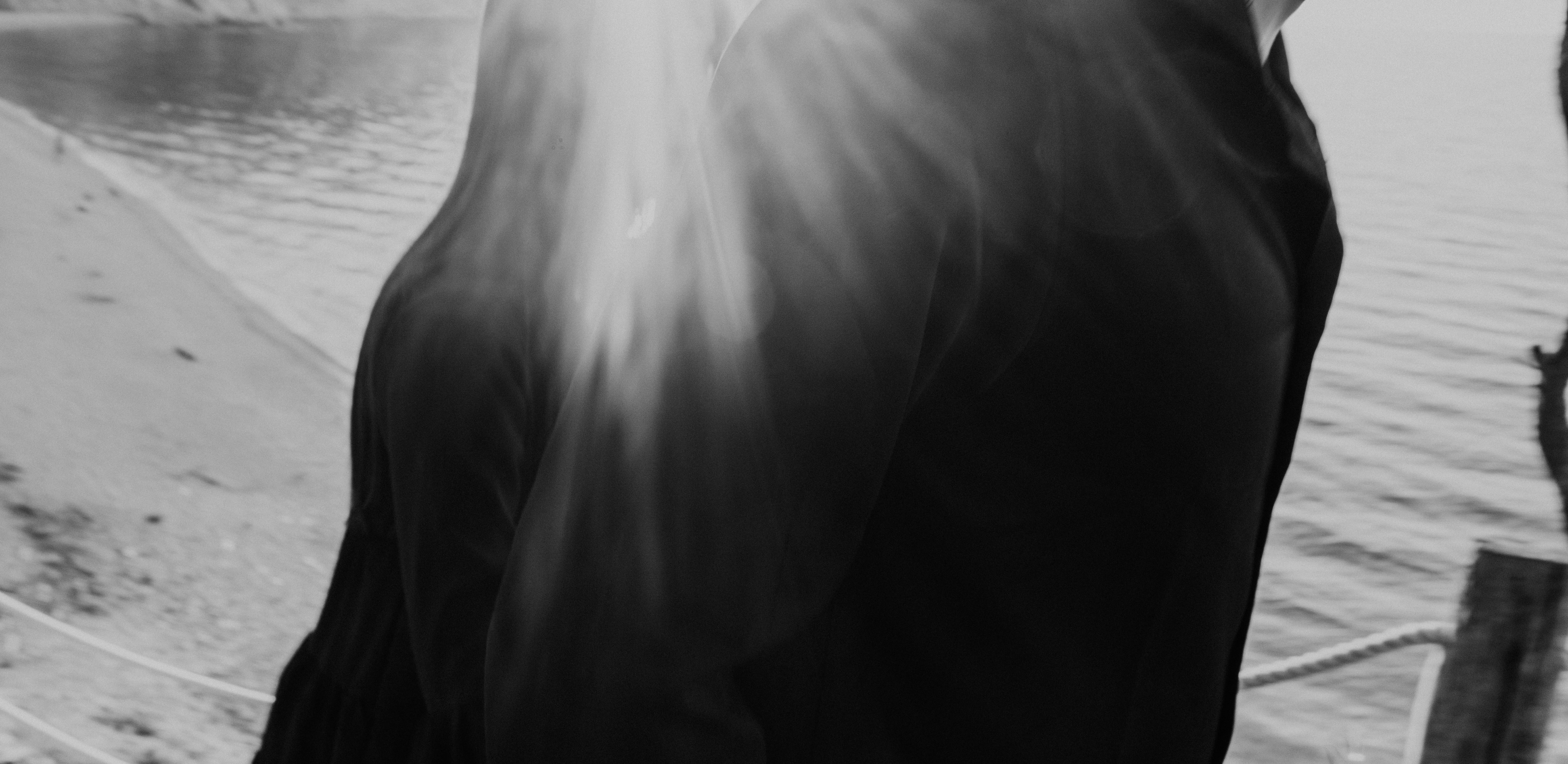 Elegant wedding couple at sunset, cinematic look